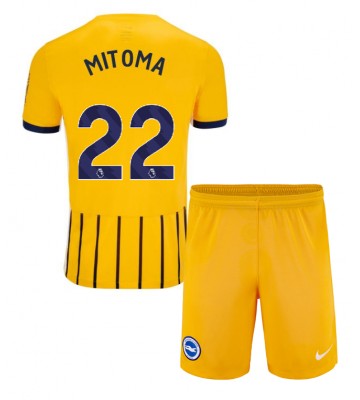 Brighton Kaoru Mitoma #22 Venkovní dres komplet pro Děti 2024-25 Krátkým Rukávem (+ Krátké kalhoty)